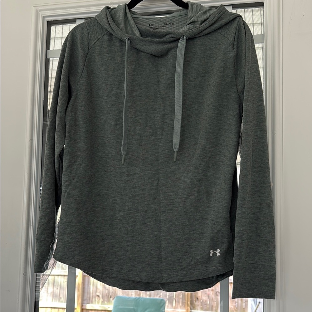 Green Long Sleeve Relaxed Hoodie Sweatshirt